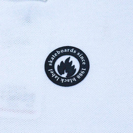 White Regular Collar Zipneck Polo Nawao.com