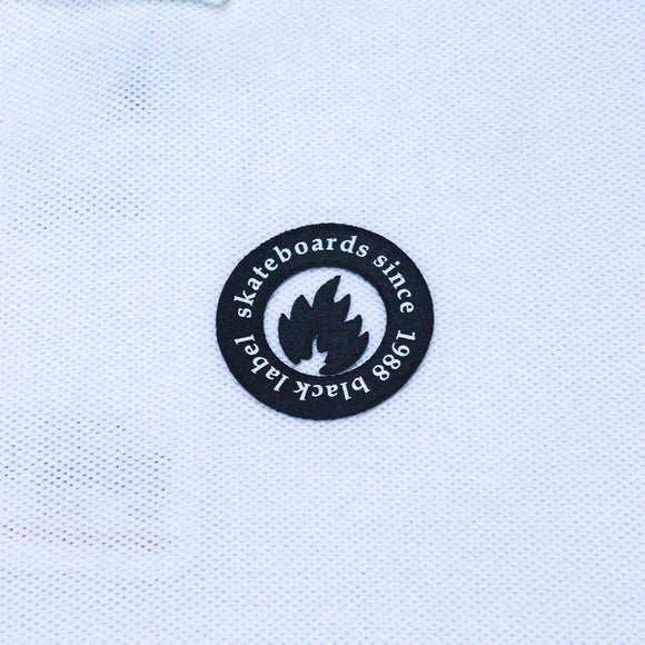 White Regular Collar Zipneck Polo Nawao.com