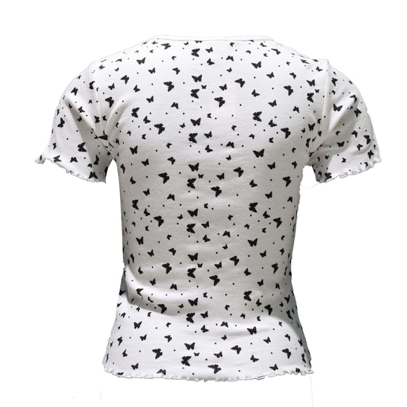 White Rib T-Shirt Nawao.com