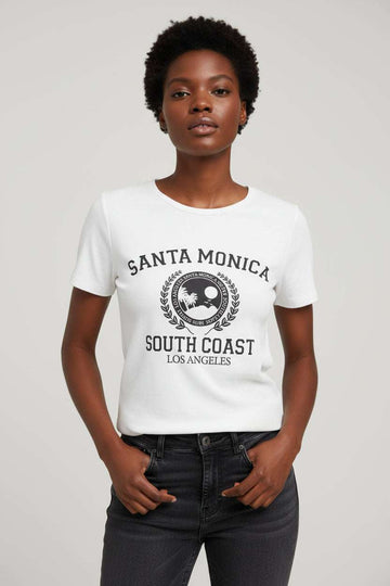 white  Rib T Shirt Nawao.com