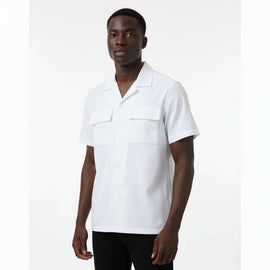 White Ripstop Utility Shirt Nawao.com