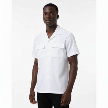 White Ripstop Utility Shirt Nawao.com