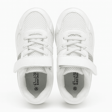 White Rubber Overlayed Trainer Nawao.com