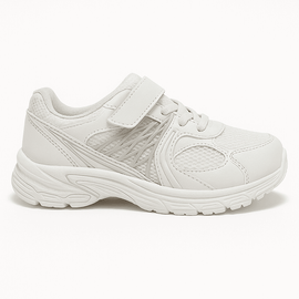 White Rubber Overlayed Trainer Nawao.com