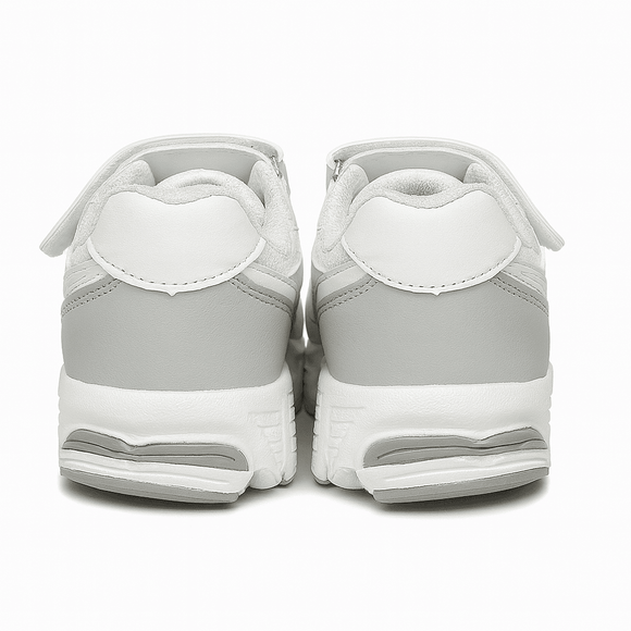 White Rubber Overlayed Trainer Nawao.com