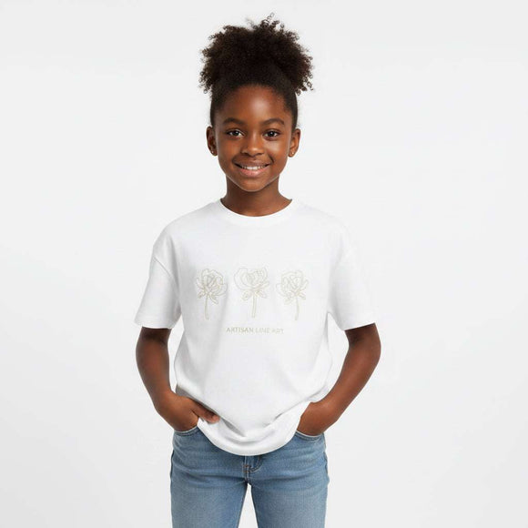 White Ruffled Embroidered Top White Nawao.com