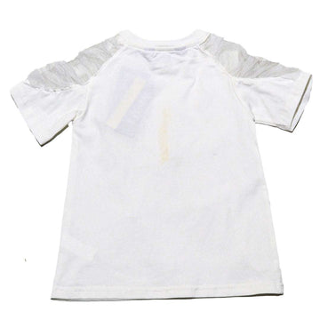 White S S T Shirt With Beads Work At Front Nawao.com