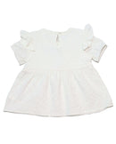 White S Slv Jacquard Blouse Nawao.com