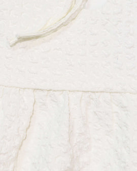 White S Slv Jacquard Blouse Nawao.com