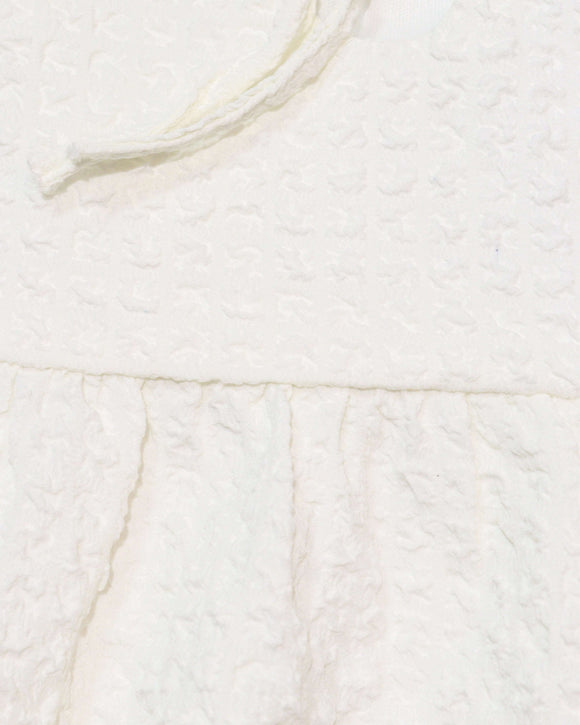 White S Slv Jacquard Blouse Nawao.com