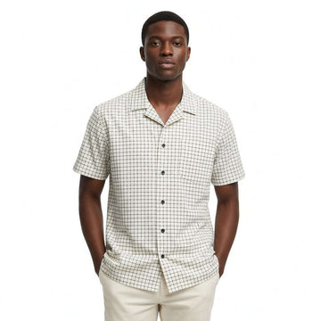 White Seersucker Shirt Nawao.com