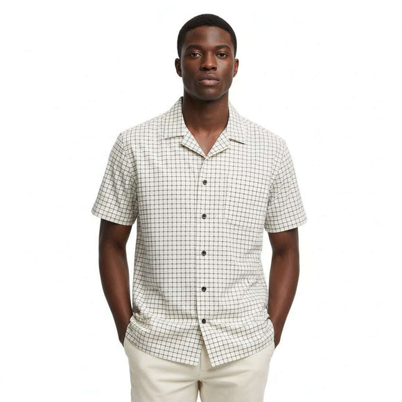 White Seersucker Shirt Nawao.com