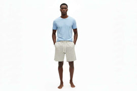 White Seersucker Short Nawao.com