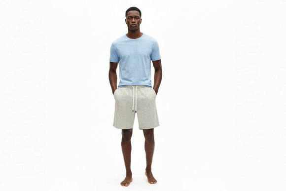 White Seersucker Short Nawao.com
