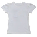 White Short Sleeve Placement Print Pj Sets White Nawao.com