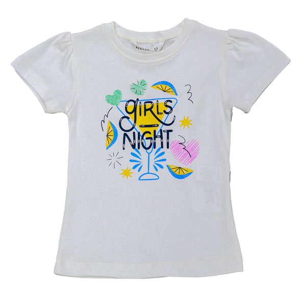 White Short Sleeve Placement Print Pj Sets White Nawao.com