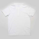 White Short Sleeve Polo Shirt White Nawao.com
