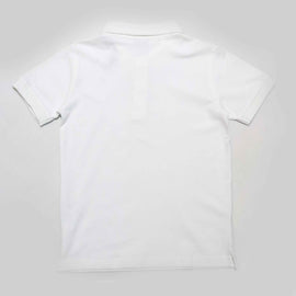 White Short Sleeve Polo Shirt White Nawao.com