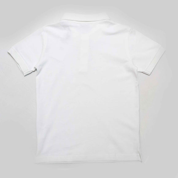 White Short Sleeve Polo Shirt White Nawao.com