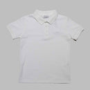 White Short Sleeve Polo Shirt White Nawao.com