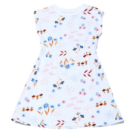 White Single Jersey Dress Nawao.com
