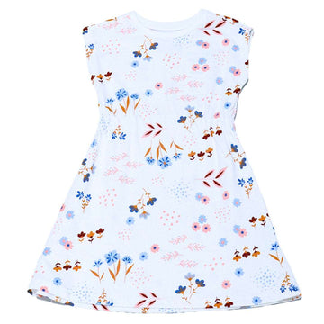 White Single Jersey Dress Nawao.com