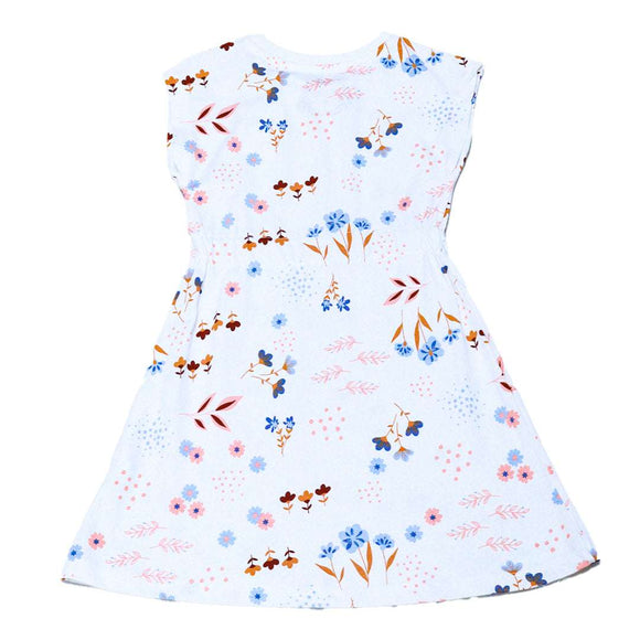White Single Jersey Dress Nawao.com
