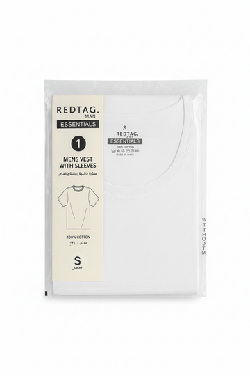 White Single Pack Short Sleeve Vest Nawao.com