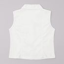 WHITE SLEEVELESS SHIRT BLOUSE Nawao.com