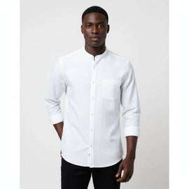 White Slub Shirt Nawao.com