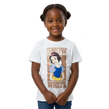 White Snowwhite Graphict Shirt  White Nawao.com