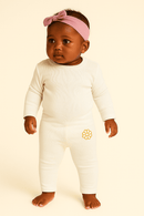 White Solid Leggings White Nawao.com