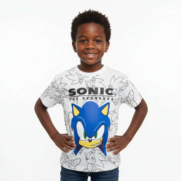 White Sonic Aop Short Sleeve T Shirt White Nawao.com