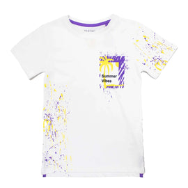 White Splatter T-Shirt Nawao.com