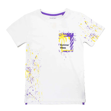 White Splatter T-Shirt Nawao.com