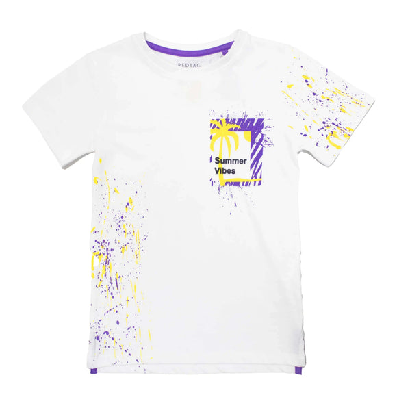 White Splatter T-Shirt Nawao.com