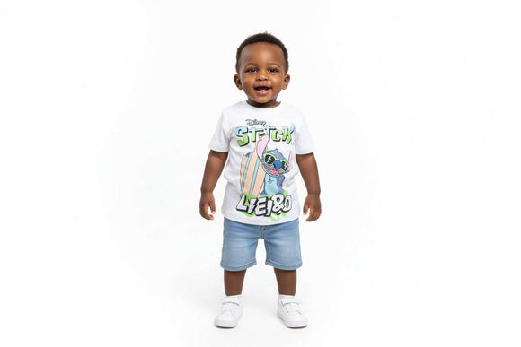White Stitch Disney Tshirt White Nawao.com
