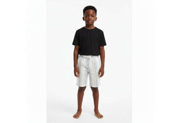 White Stripe Shorts White Nawao.com