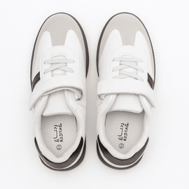 White Stripped Overlay Sneaker Nawao.com