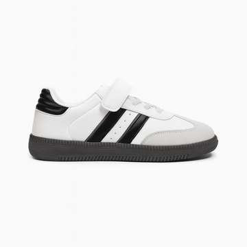 White Stripped Overlay Sneaker Nawao.com
