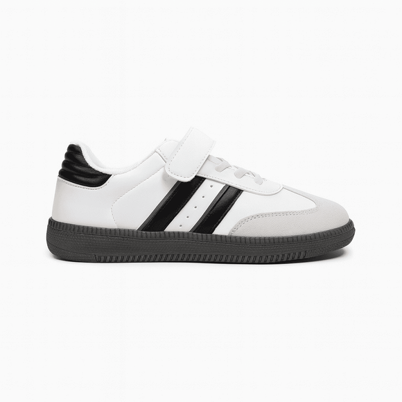 White Stripped Overlay Sneaker Nawao.com