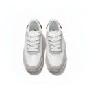 White Stripped Overlay Sneaker White Nawao.com