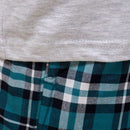 White T Shirt And Dark Grey Stripes Pyjama Set White Nawao.com