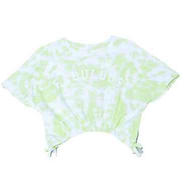 White Tie Dye Aop Short Sleeve T Shirt Nawao.com