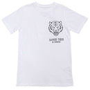 White Tiger Face Emboss Tee Nawao.com