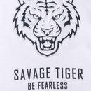 White Tiger Face Emboss Tee Nawao.com
