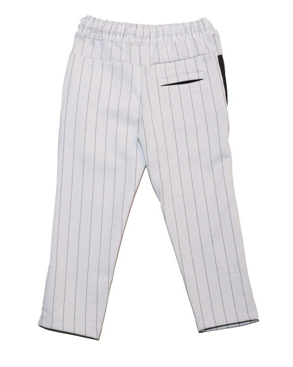 White Trouser With Grey Stripe Nawao.com