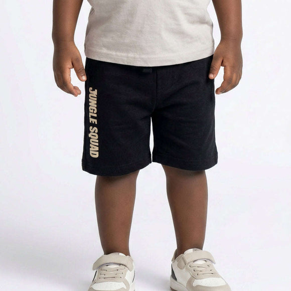 White Tshirt And Black Shorts Jungle Squard 2 Pk Pj White Nawao.com
