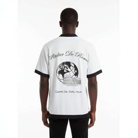 White Varcity Club Shirt Nawao.com