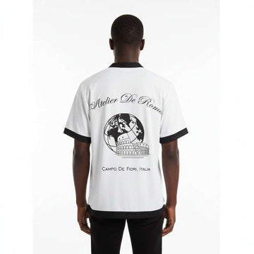 White Varcity Club Shirt Nawao.com